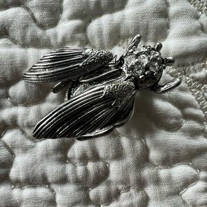 Marc Jacobs silver brooch with moving wings